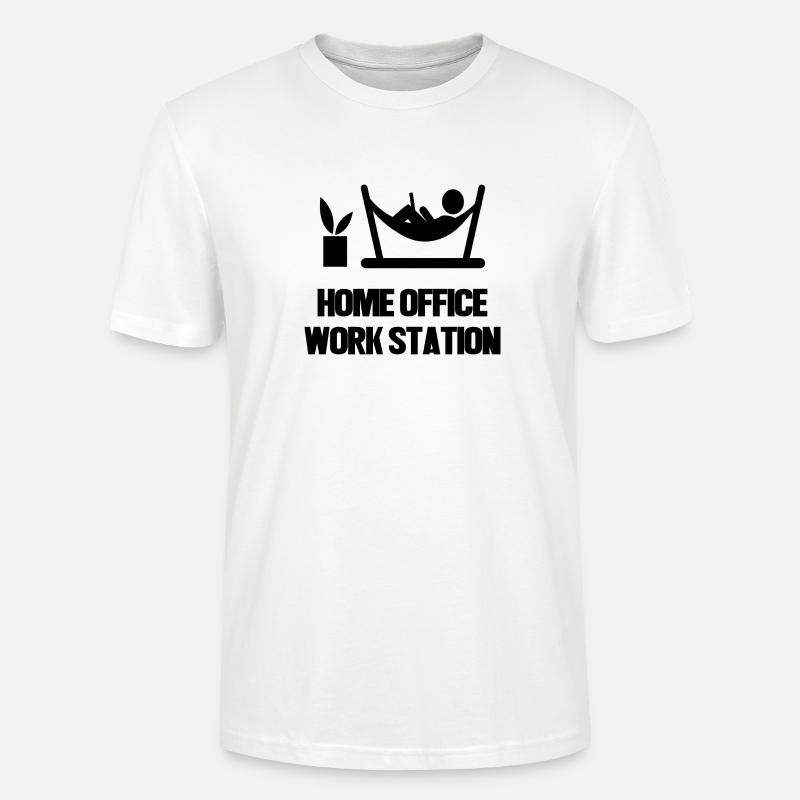 Laptop Wfh Home Office Statement Arbeitsplatz - Stanley/Stella Unisex Bio-T-Shirt CRAFTER - Weiß