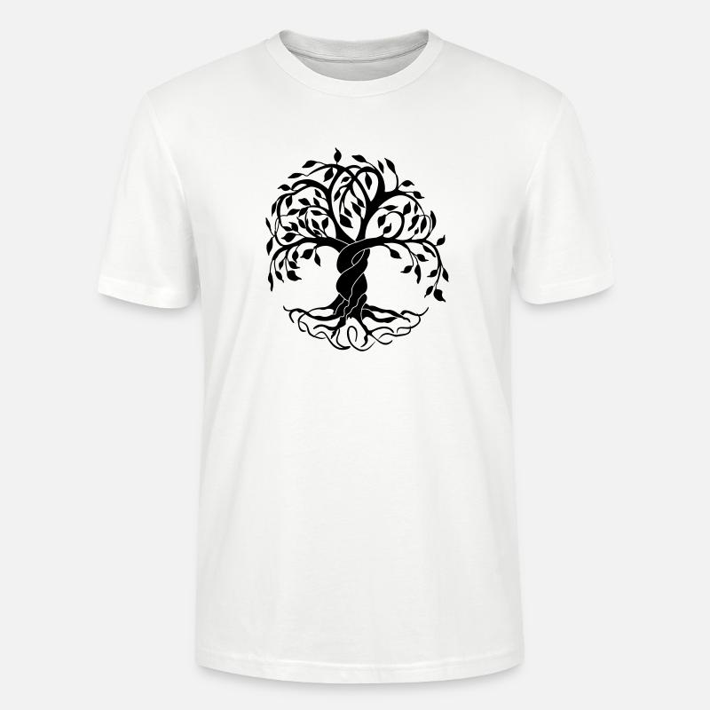 Yggdrasil der Baum des Lebens - Stanley/Stella Unisex Bio-T-Shirt CRAFTER - Weiß