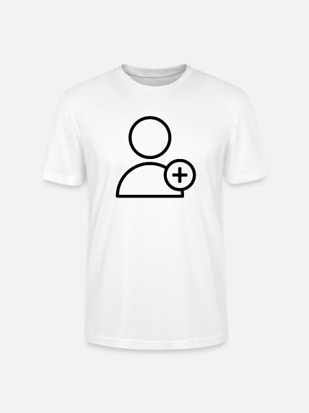 Add Partner Add Friend add - Stanley/Stella CRAFTER Unisex Organic T-Shirt - white