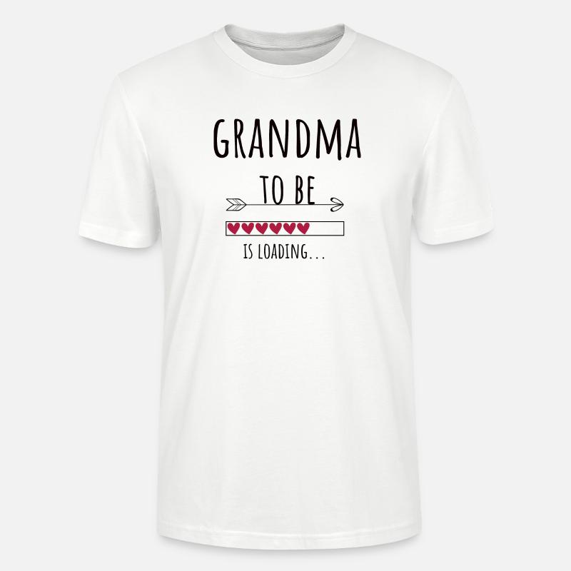 Oma Großmutter Ankündigung Schwanger Geschenk - Stanley/Stella Unisex Bio-T-Shirt CRAFTER - Weiß