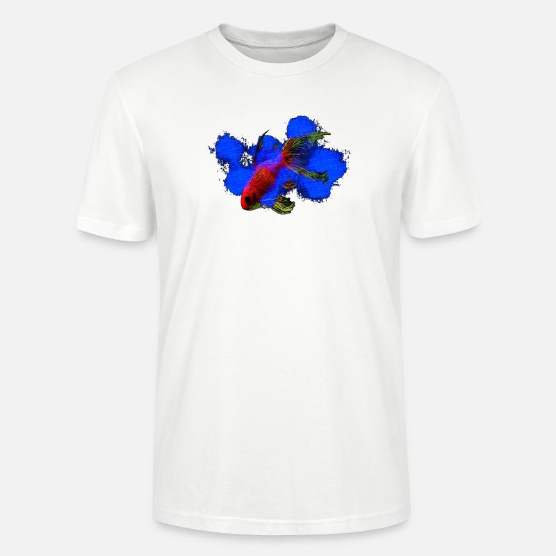wassertiere, schleierschwanz Goldfisch - Stanley/Stella Unisex Bio-T-Shirt CRAFTER - Weiß