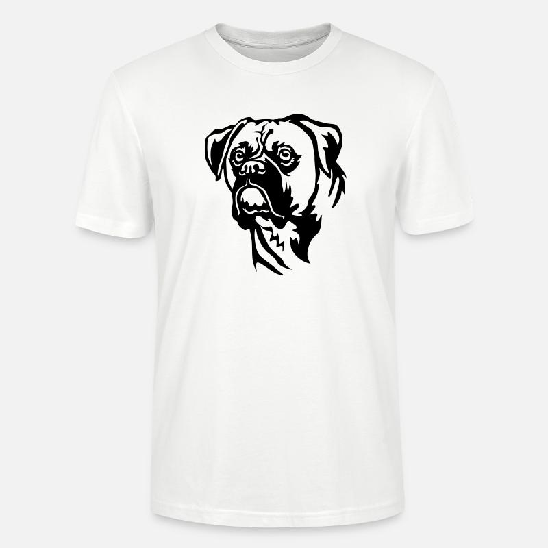 Boxer Kopf - Stanley/Stella Unisex Bio-T-Shirt CRAFTER - Weiß