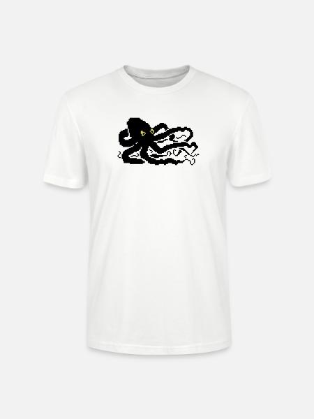 8bit pixel octopus - Stanley/Stella CRAFTER Unisex Organic T-Shirt - white