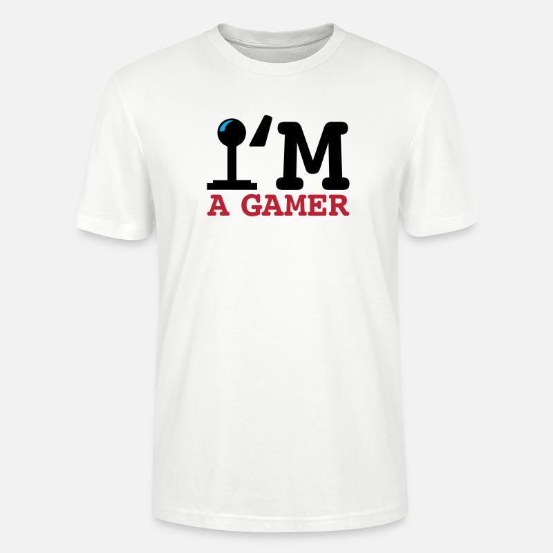 A Gamer Bold Typografie - Stanley/Stella Unisex Bio-T-Shirt CRAFTER - Weiß