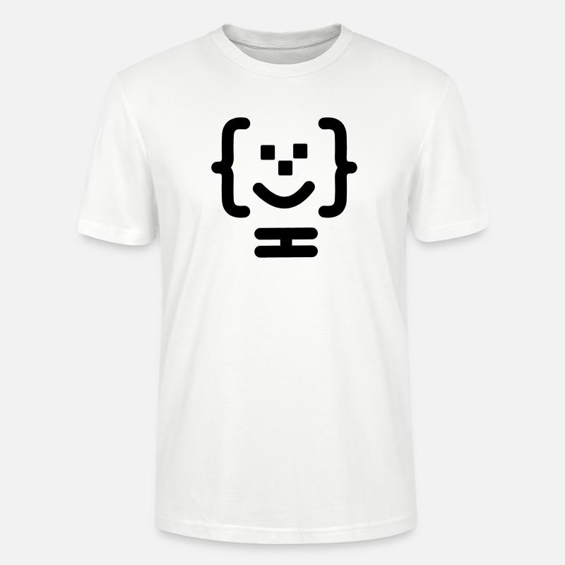 Logo du code du programmeur principal - T-shirt bio CRAFTER Stanley Stella Unisexe - blanc