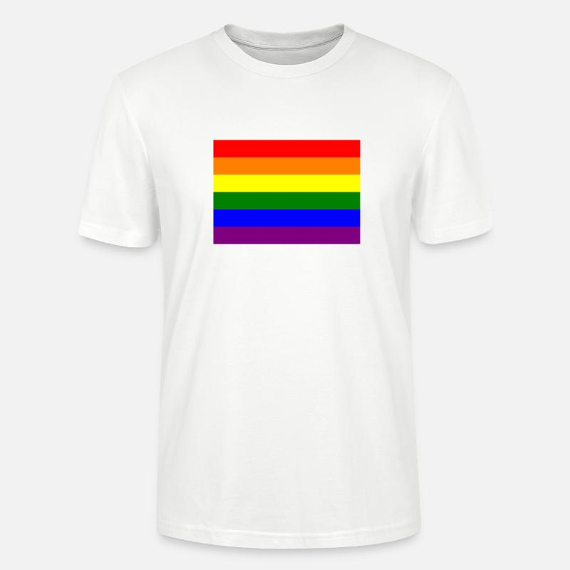 Pride Regenbogen Flaggendesign - Stanley/Stella Unisex Bio-T-Shirt CRAFTER - Weiß