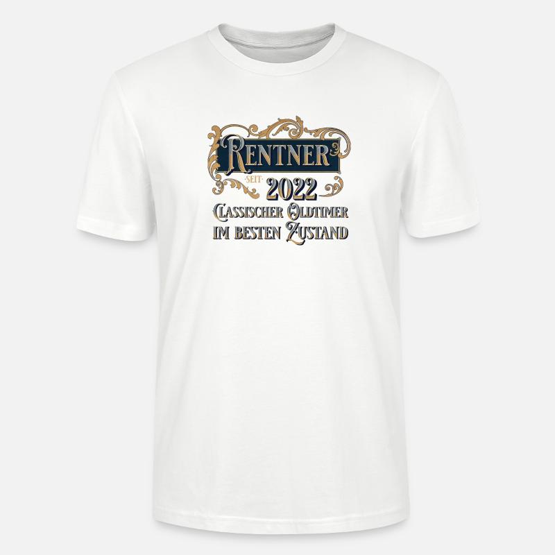 Rentner 2022 Oldtimer - Stanley/Stella Unisex Bio-T-Shirt CRAFTER - Weiß
