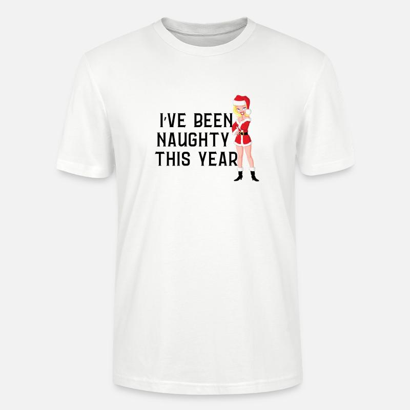 Pull de Noël coquin - T-shirt bio CRAFTER Stanley Stella Unisexe - blanc