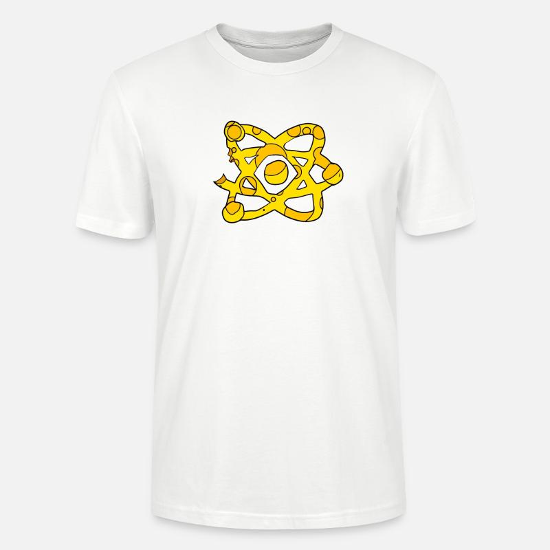 Atom Cheese Symbol Science Scientifique - T-shirt bio CRAFTER Stanley Stella Unisexe - blanc