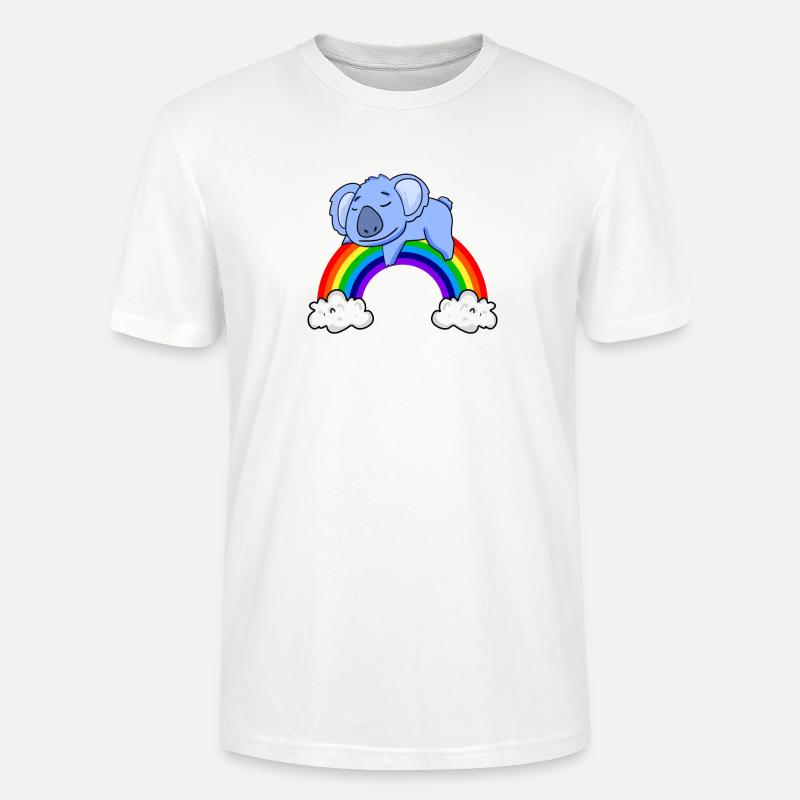 Regenbogen Koala - Stanley/Stella Unisex Bio-T-Shirt CRAFTER - Weiß