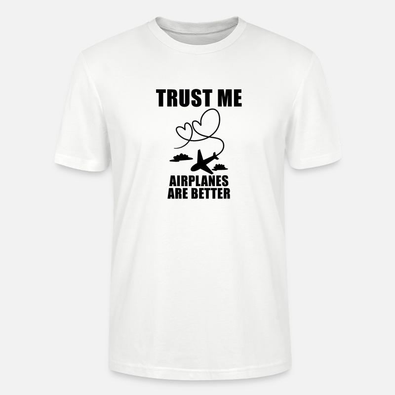 Flugzeuge Flugzeug Pilot Geschenk - Stanley/Stella Unisex Bio-T-Shirt CRAFTER - Weiß