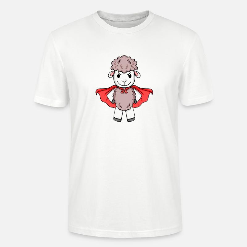 Schaf Superheld - Stanley/Stella Unisex Bio-T-Shirt CRAFTER - Weiß