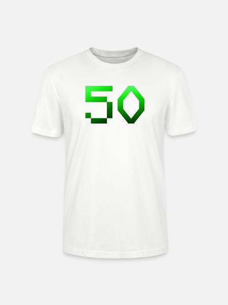 für alle, 50 Pixelig - Stanley/Stella Unisex Bio-T-Shirt CRAFTER - Weiß