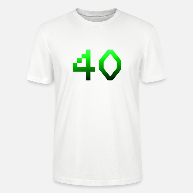 geburtstagsgeschenk, 40 Pixelgrafik - Stanley/Stella Unisex Bio-T-Shirt CRAFTER - Weiß