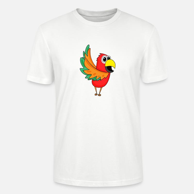Papagei Dschungel - Stanley/Stella Unisex Bio-T-Shirt CRAFTER - Weiß