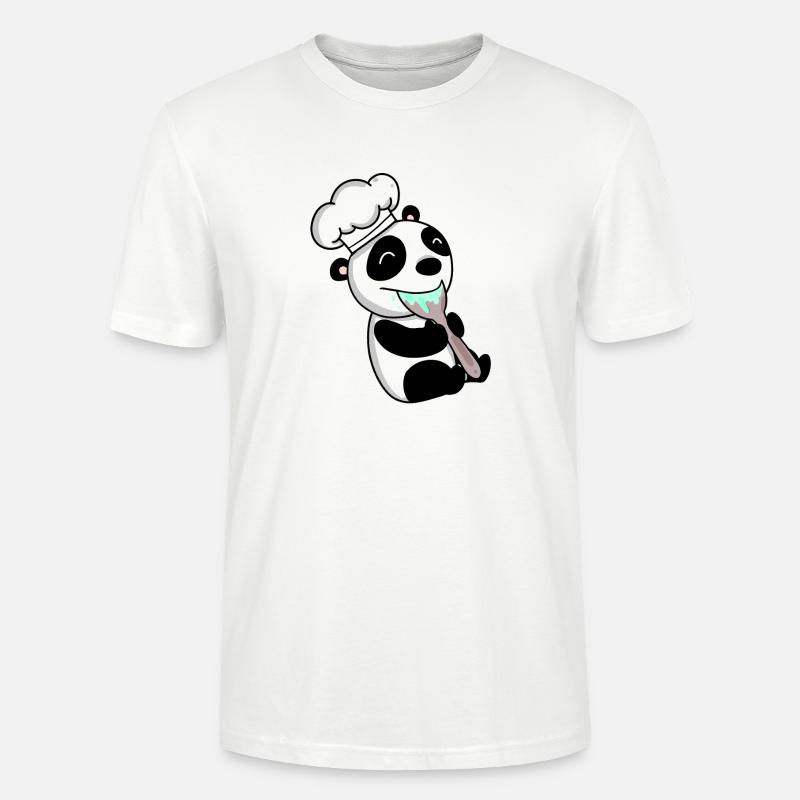 Panda Chef Mignon - T-shirt bio CRAFTER Stanley Stella Unisexe - blanc