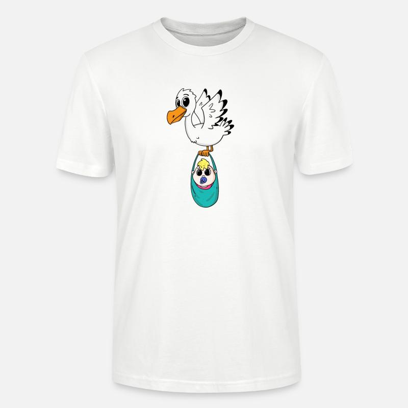 Oiseau avec grossesse de bébé - T-shirt bio CRAFTER Stanley Stella Unisexe - blanc