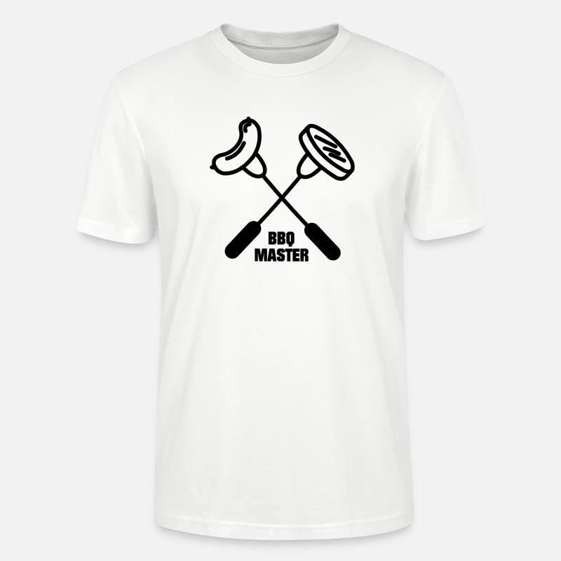 BBQ master avec deux fourchettes croisées - T-shirt bio CRAFTER Stanley Stella Unisexe - blanc