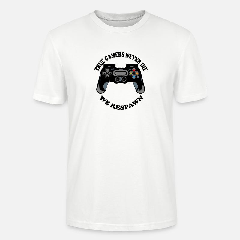 Gaming Krabbe mit Controller-Icons - Stanley/Stella Unisex Bio-T-Shirt CRAFTER - Weiß