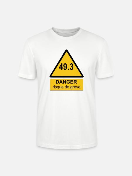 49.3 danger - T-shirt bio CRAFTER Stanley Stella Unisexe - blanc
