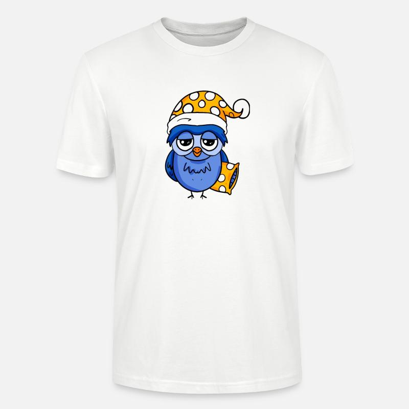 Schläfrige Eule - Stanley/Stella Unisex Bio-T-Shirt CRAFTER - Weiß