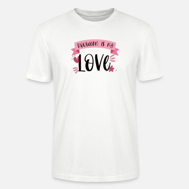Bouldern Klettern Boulderin Berge Geschenk - Stanley/Stella Unisex Bio-T-Shirt CRAFTER - Weiß