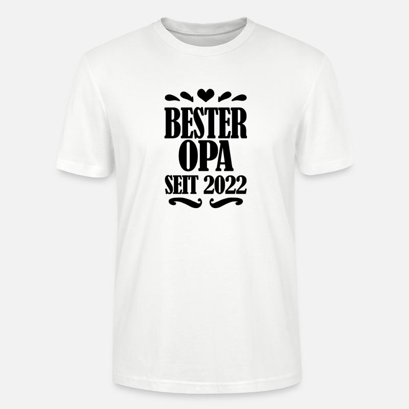 Bester Opa seit 2022 - Stanley/Stella Unisex Bio-T-Shirt CRAFTER - Weiß