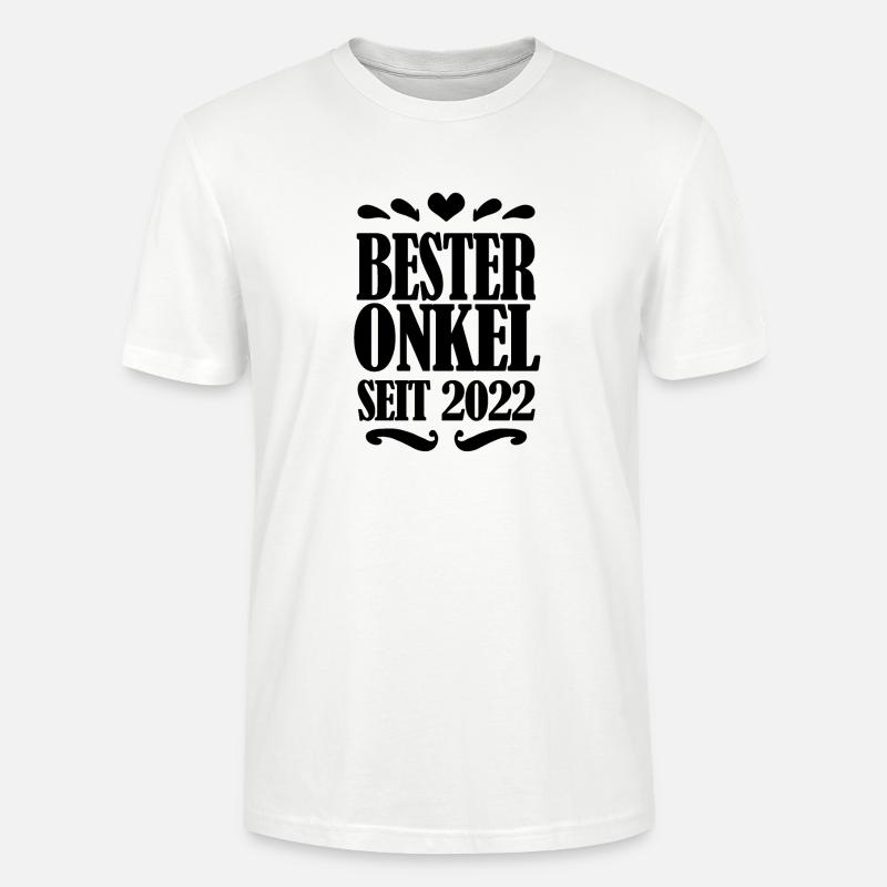 Bester Onkel seit 2022 - Stanley/Stella Unisex Bio-T-Shirt CRAFTER - Weiß