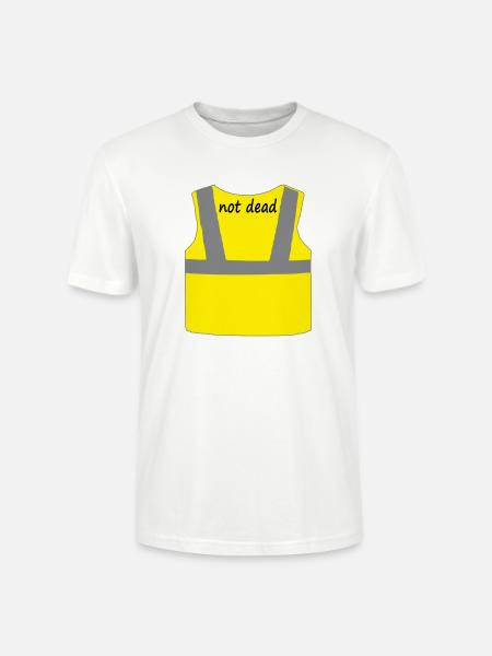 Yellow vest - Stanley/Stella CRAFTER Unisex Organic T-Shirt - white