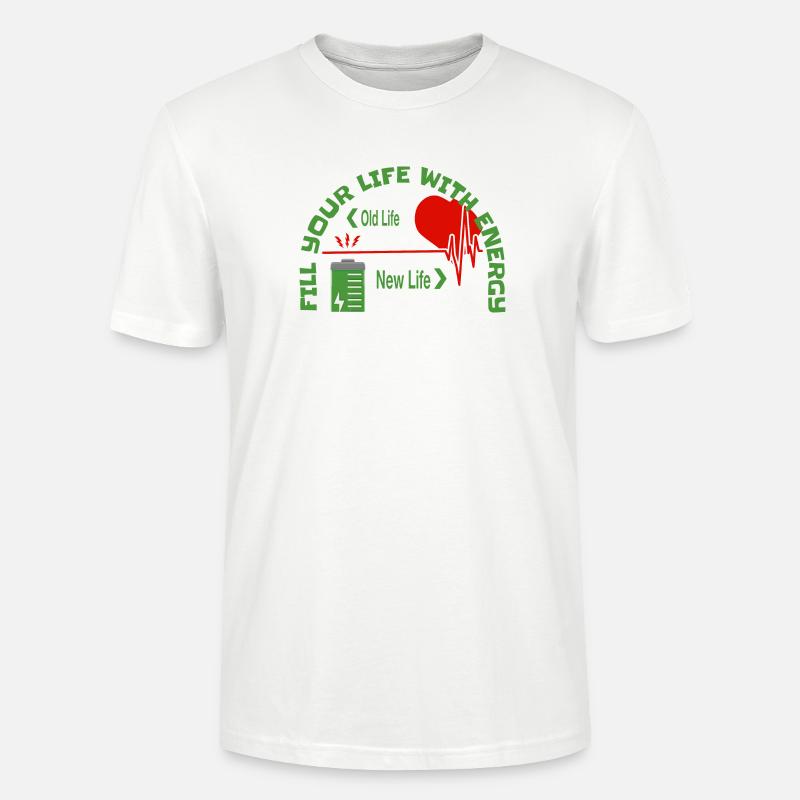 Füll dein Leben mit Energie - Stanley/Stella Unisex Bio-T-Shirt CRAFTER - Weiß