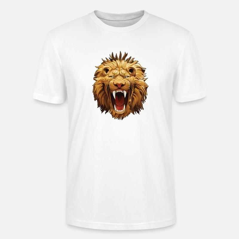 Löwe brüllt - Stanley/Stella Unisex Bio-T-Shirt CRAFTER - Weiß