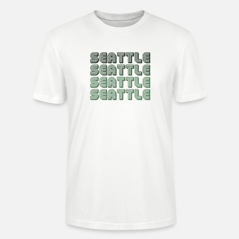 Seattle Blockgrid Muster - Stanley/Stella Unisex Bio-T-Shirt CRAFTER - Weiß