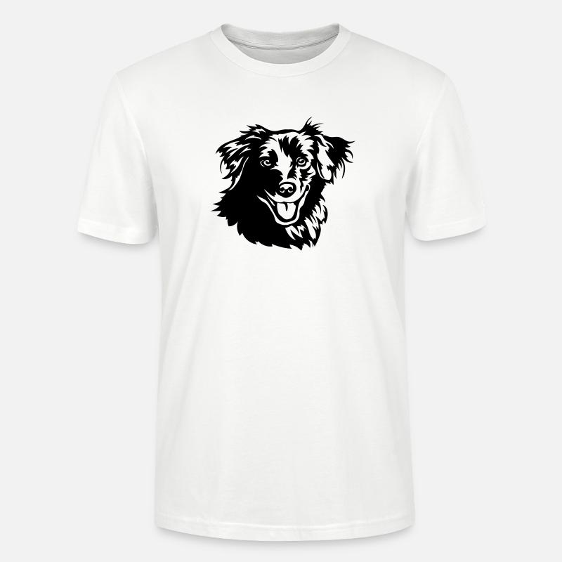 Berger des Pyrénées Kopf - Stanley/Stella Unisex Bio-T-Shirt CRAFTER - Weiß