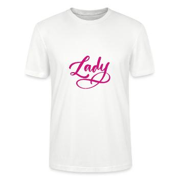 Lady Bos-s - Stanley/Stella CRAFTER Unisex Organic T-Shirt - white - Front - Alina (178cm) & Michal (187cm)