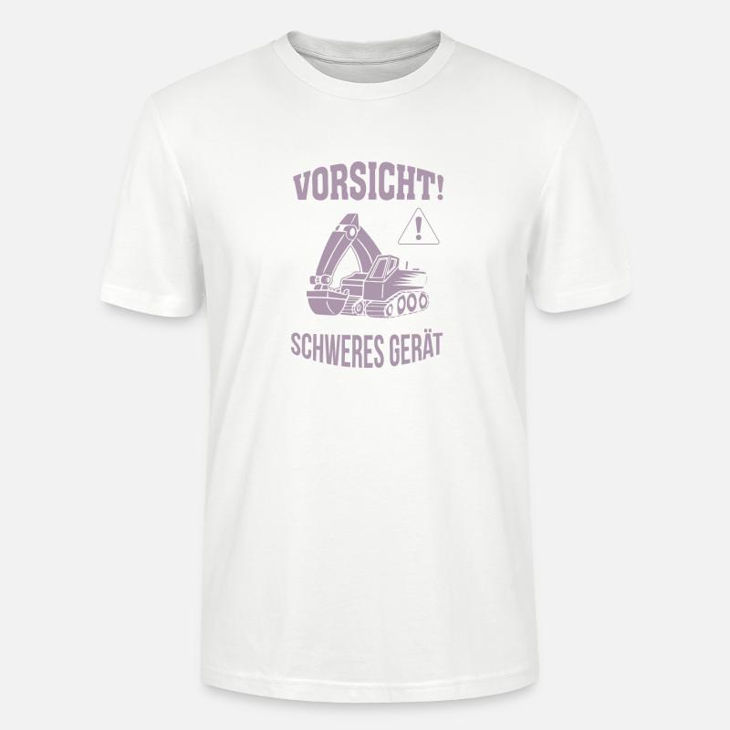 Bagger Baggerfahrer Baugeräteführer Schweres Gerät - Stanley/Stella Unisex Bio-T-Shirt CRAFTER - Weiß