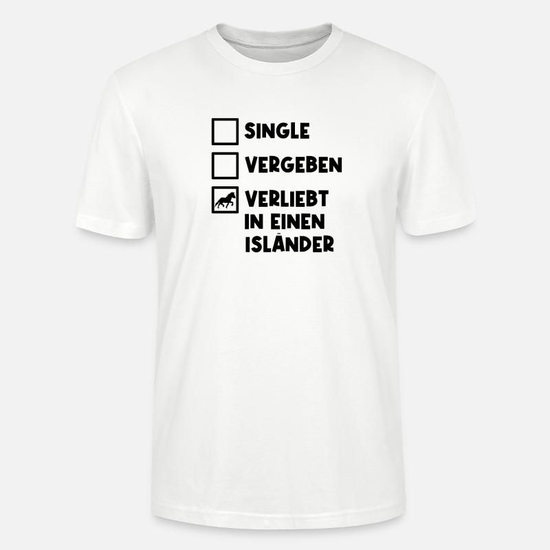 Islandpferde Isländer Pferdeliebe Statement Pferde - Stanley/Stella Unisex Bio-T-Shirt CRAFTER - Weiß