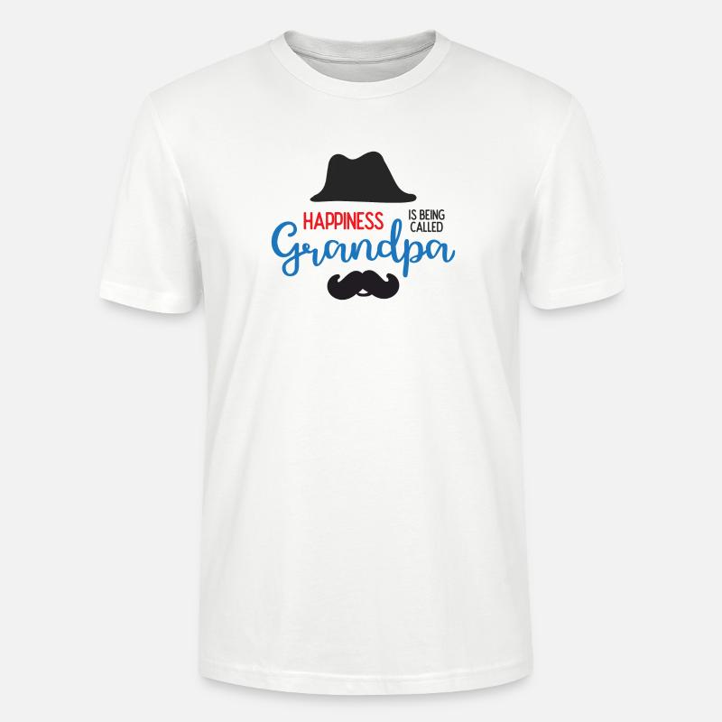 Happines wird Opa genannt - Stanley/Stella Unisex Bio-T-Shirt CRAFTER - Weiß