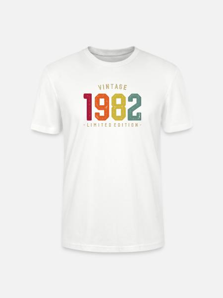 Millésime 1982 Edition Limitée - T-shirt bio CRAFTER Stanley Stella Unisexe - blanc