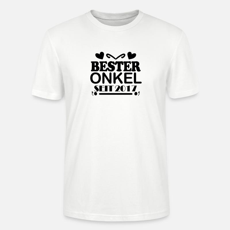 Bester Onkel seit 2017 - Stanley/Stella Unisex Bio-T-Shirt CRAFTER - Weiß