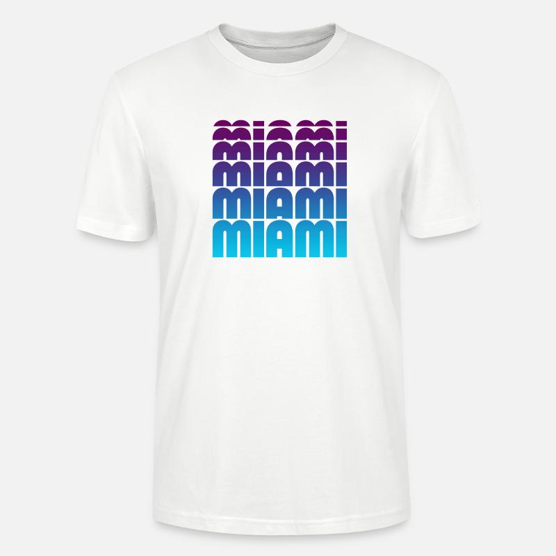 Miami Grid Gradient - Stanley/Stella Unisex Bio-T-Shirt CRAFTER - Weiß
