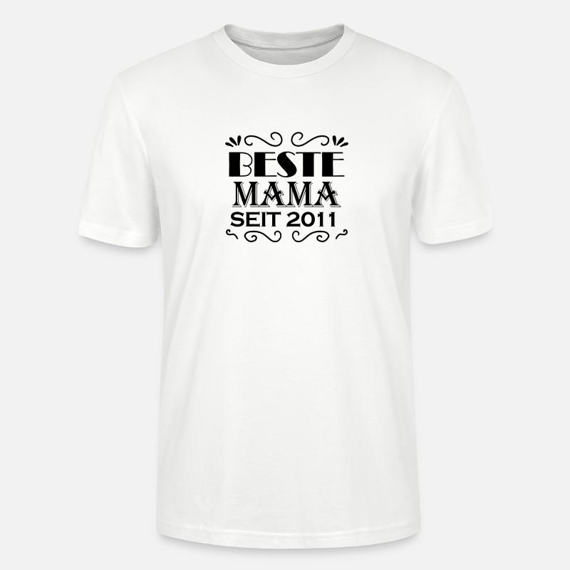 Beste Mama seit 2011 - Stanley/Stella Unisex Bio-T-Shirt CRAFTER - Weiß
