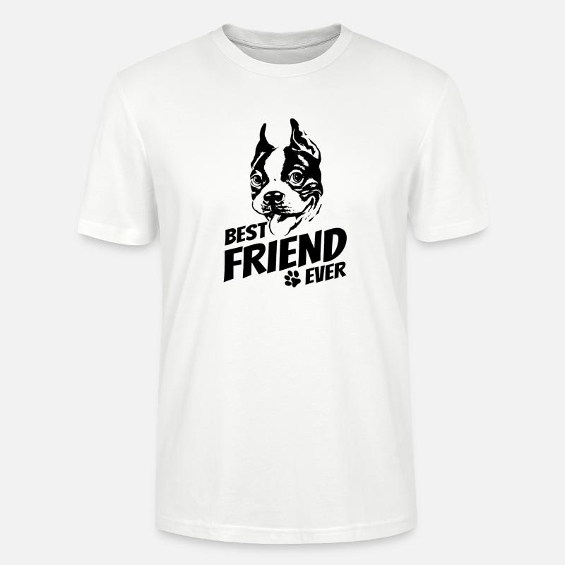 Boston Terrier - bester Freund - Hundebesitzer - Stanley/Stella Unisex Bio-T-Shirt CRAFTER - Weiß