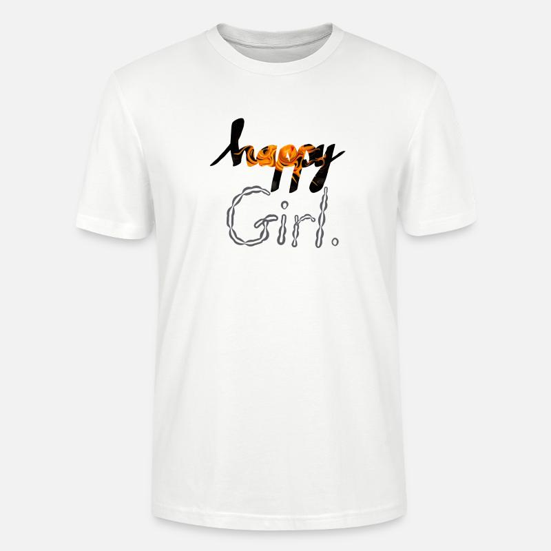 fille heureuse - T-shirt bio CRAFTER Stanley Stella Unisexe - blanc