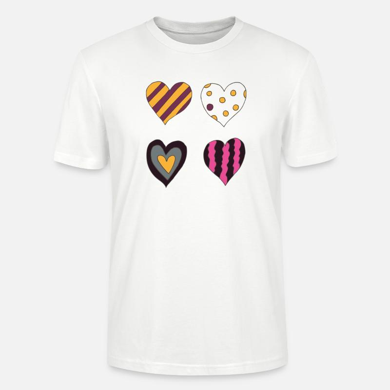 herzen variation vierte - Stanley/Stella Unisex Bio-T-Shirt CRAFTER - Weiß