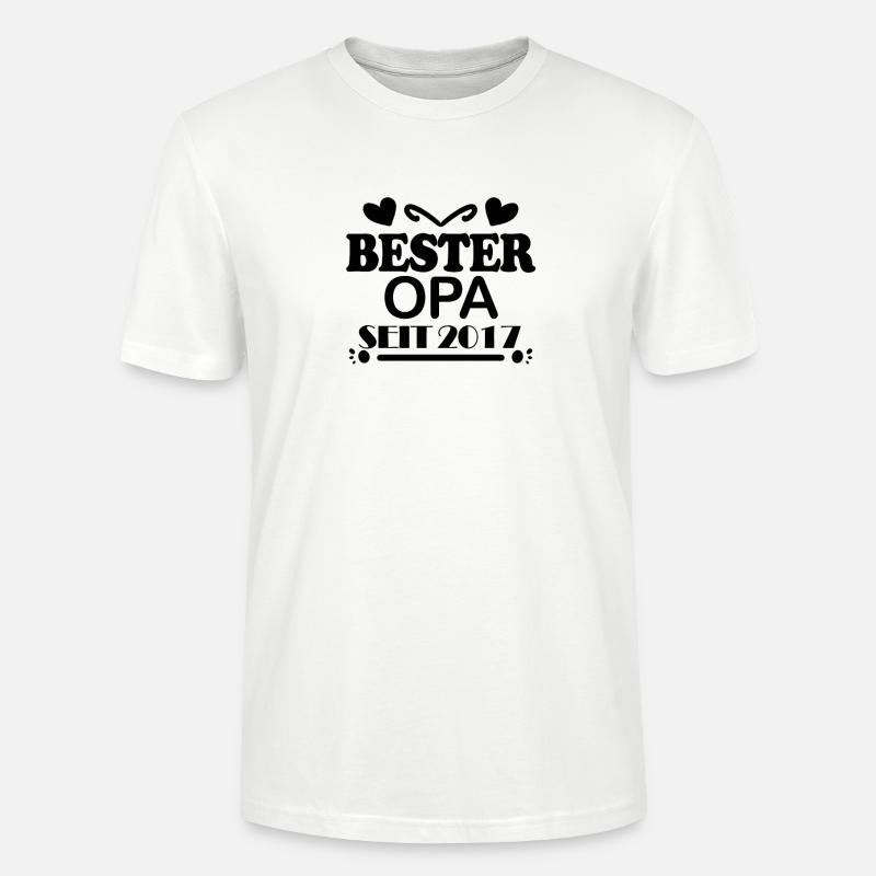 Bester Opa seit 2017 - Stanley/Stella Unisex Bio-T-Shirt CRAFTER - Weiß