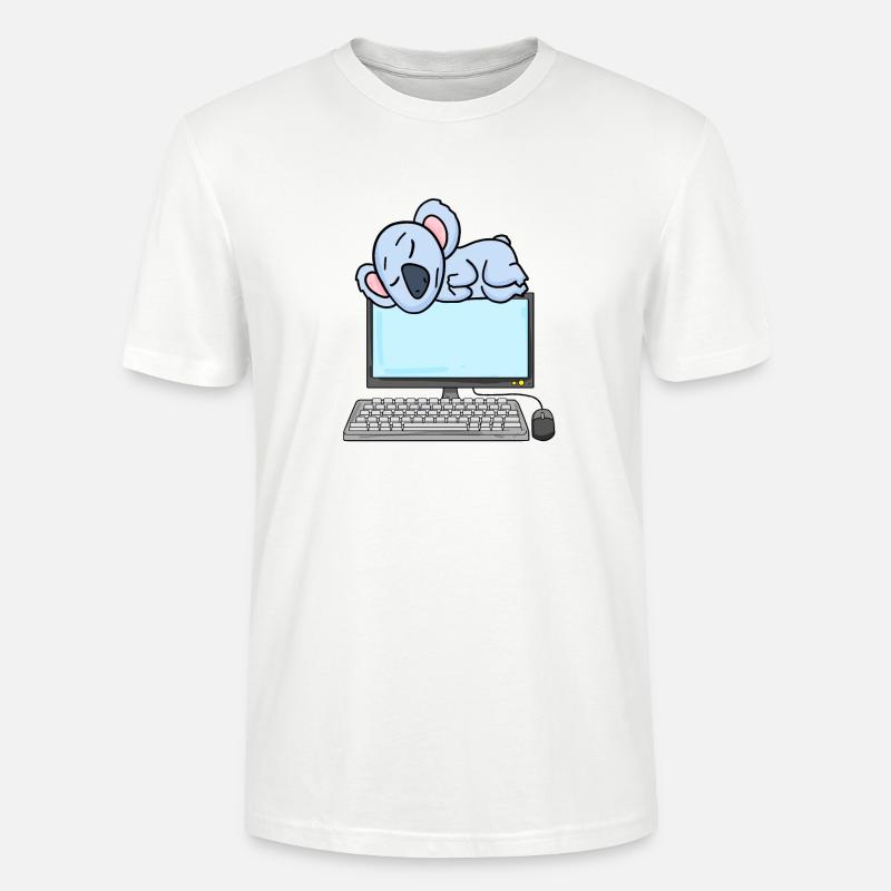 Koala Computer Nerd Programmierer Geschenk - Stanley/Stella Unisex Bio-T-Shirt CRAFTER - Weiß
