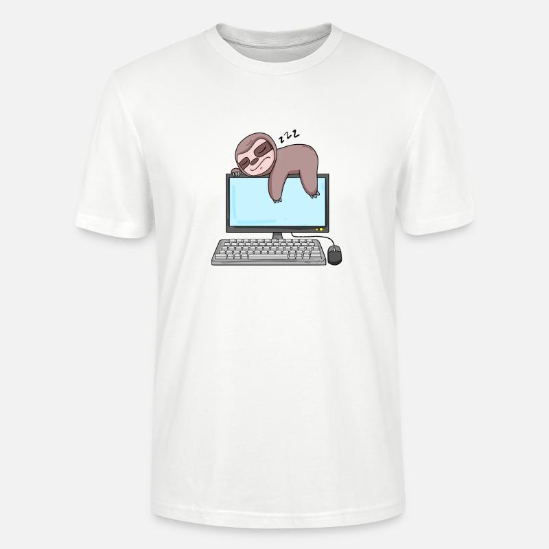 Computer Nerd Programmer Gift - Stanley/Stella CRAFTER Unisex Organic T-Shirt - white