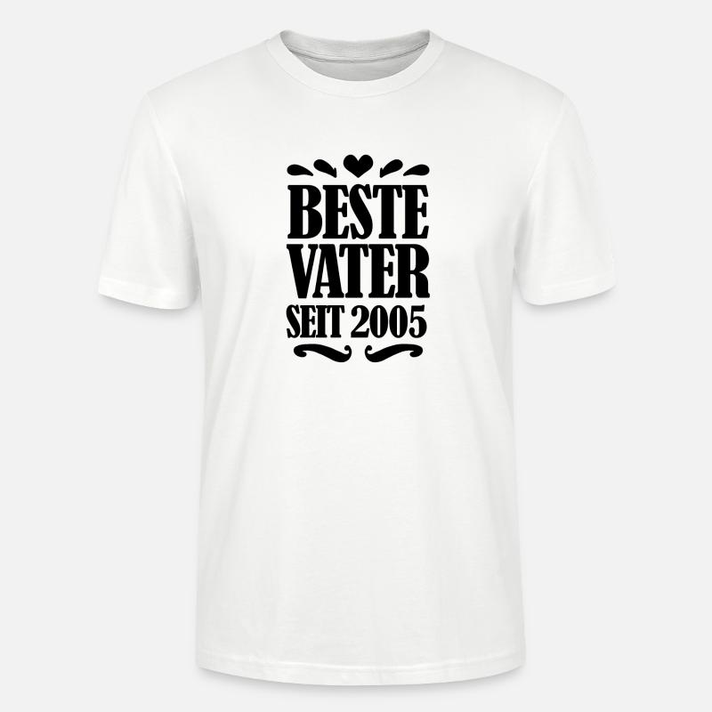 Bester Vater seit 2005 - Stanley/Stella Unisex Bio-T-Shirt CRAFTER - Weiß