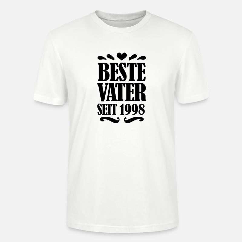 Bester Vater seit 1998 - Stanley/Stella Unisex Bio-T-Shirt CRAFTER - Weiß