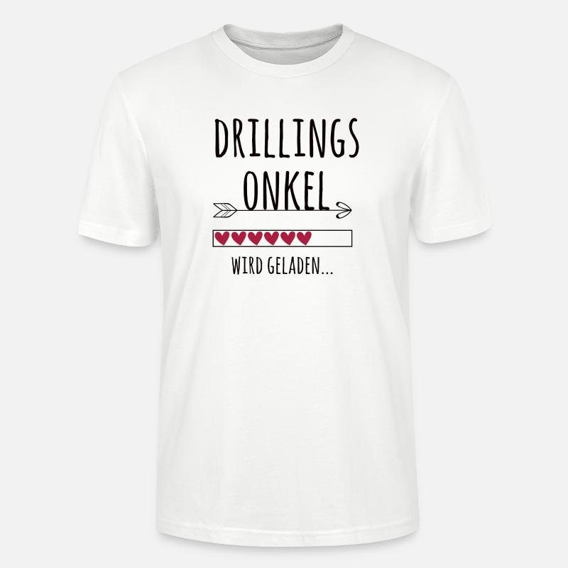 werdender Drillingsonkel Schwangerschaft Drillinge - Stanley/Stella Unisex Bio-T-Shirt CRAFTER - Weiß
